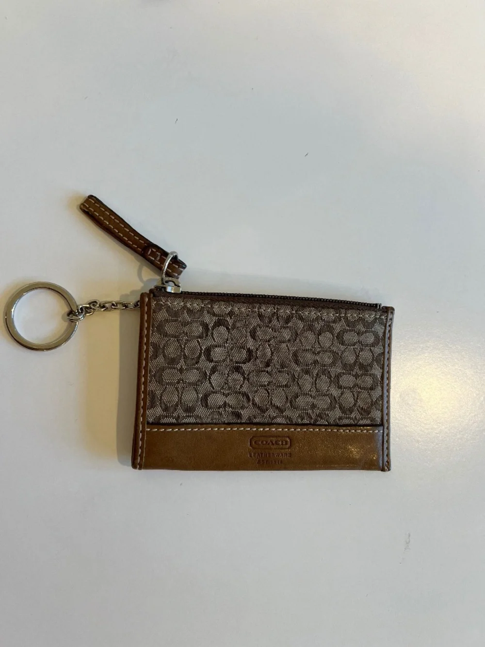 Coach Vintage Signature C Mini Skinny Key Chain Coin Purse